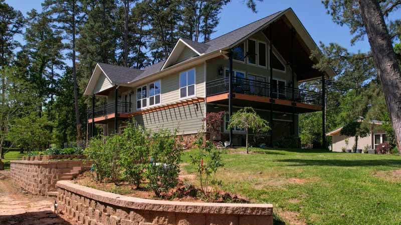 green home with grey roof color