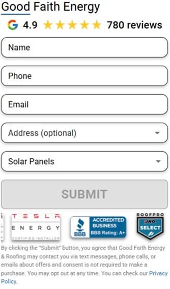 Good Faith Energy contact form preview