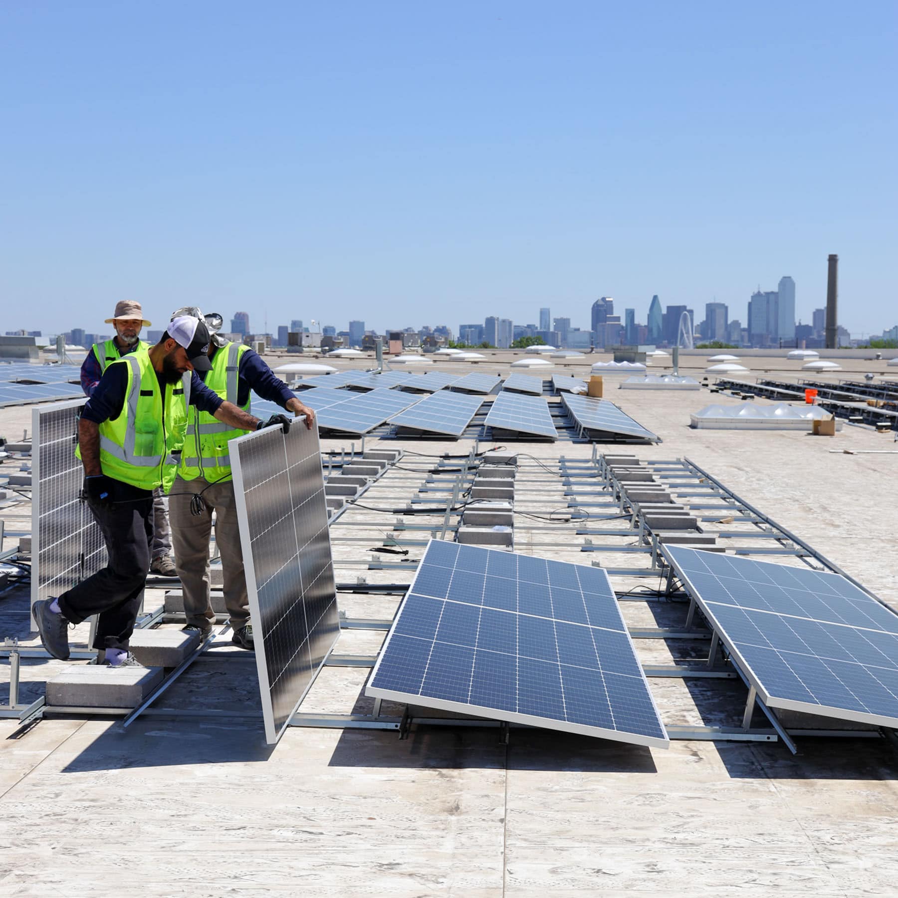 Good Faith Energy commercial solar installation crew