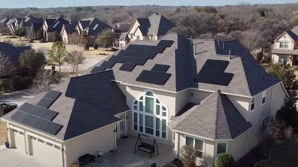 houses with solar panels