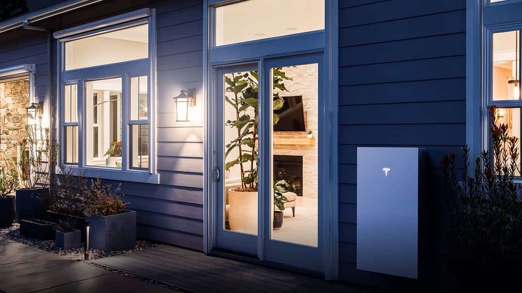 beautiful house using tesla powerwall