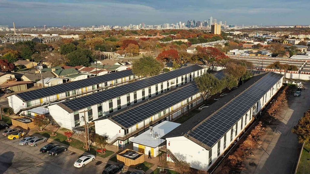 Solar panels installed by GFE Texas commercial solar installer