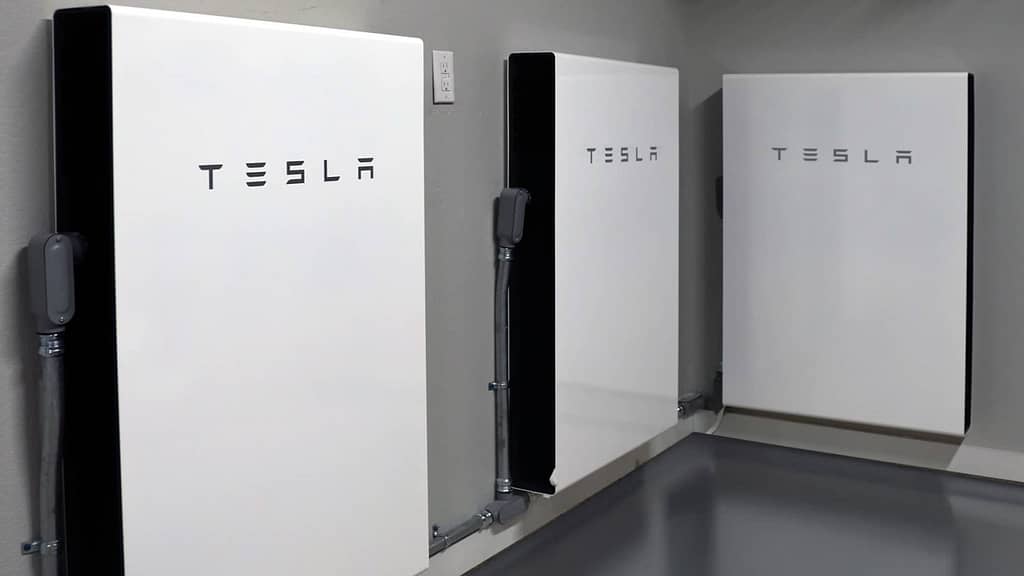 three tesla powerwall units