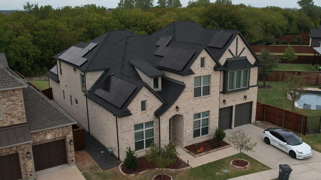 house with solar panels installed