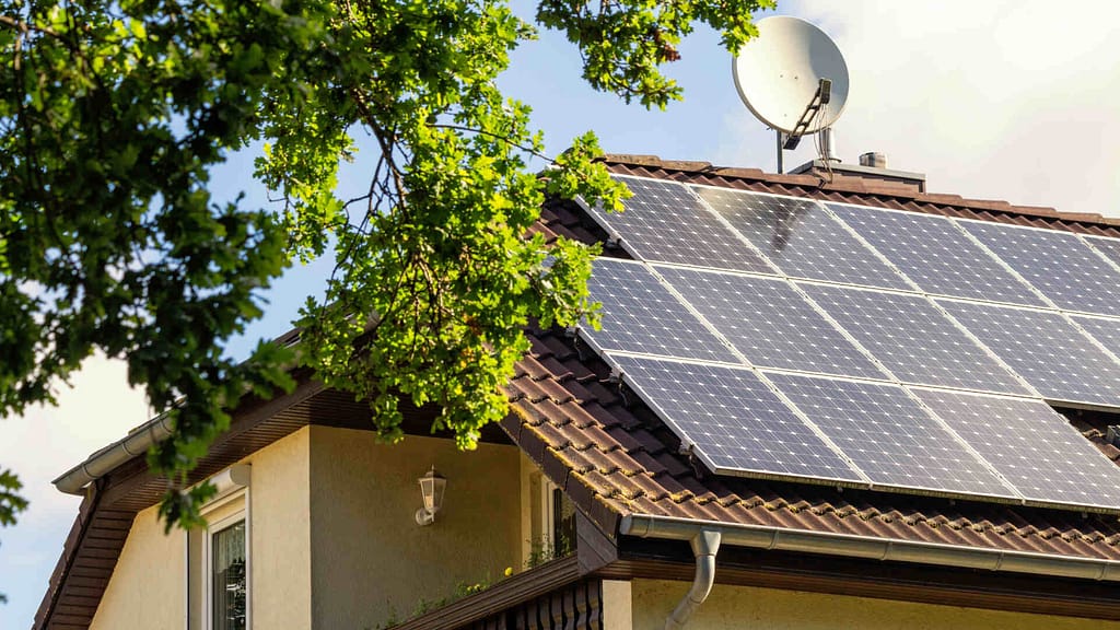 house with solar panels