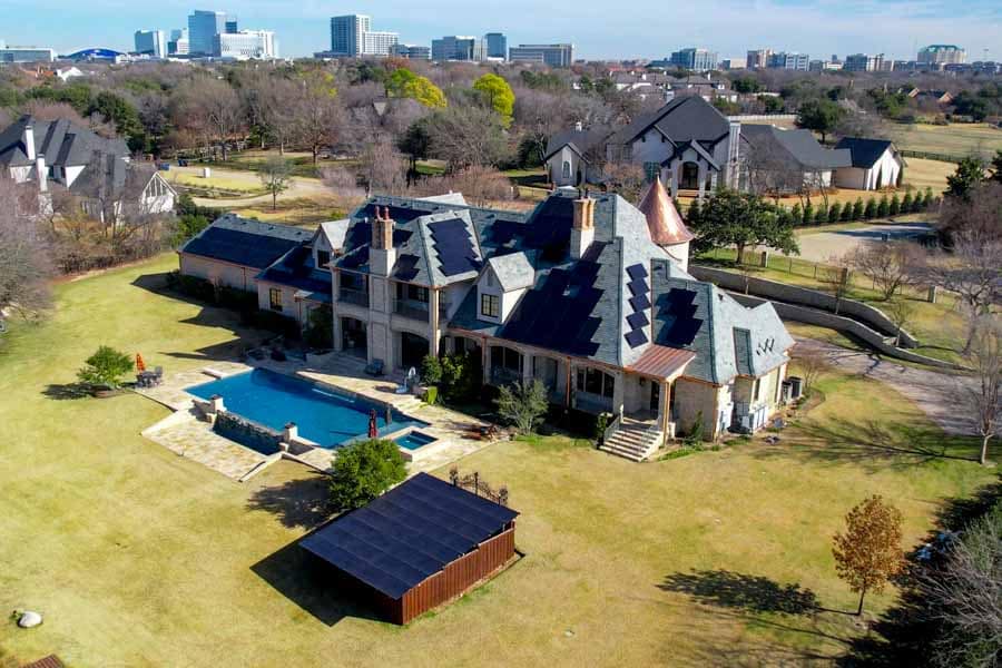 solar panels on residential home