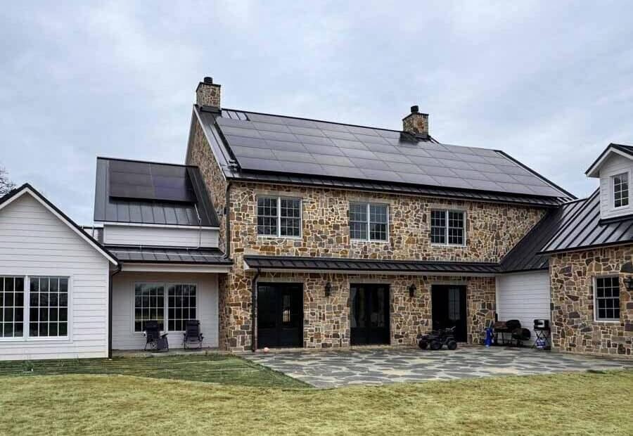 residential home with Mission solar panels