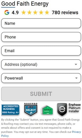 Good Faith Energy contact form preview
