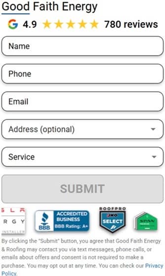 Good Faith Energy contact form preview