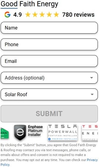 Good Faith Energy contact form preview