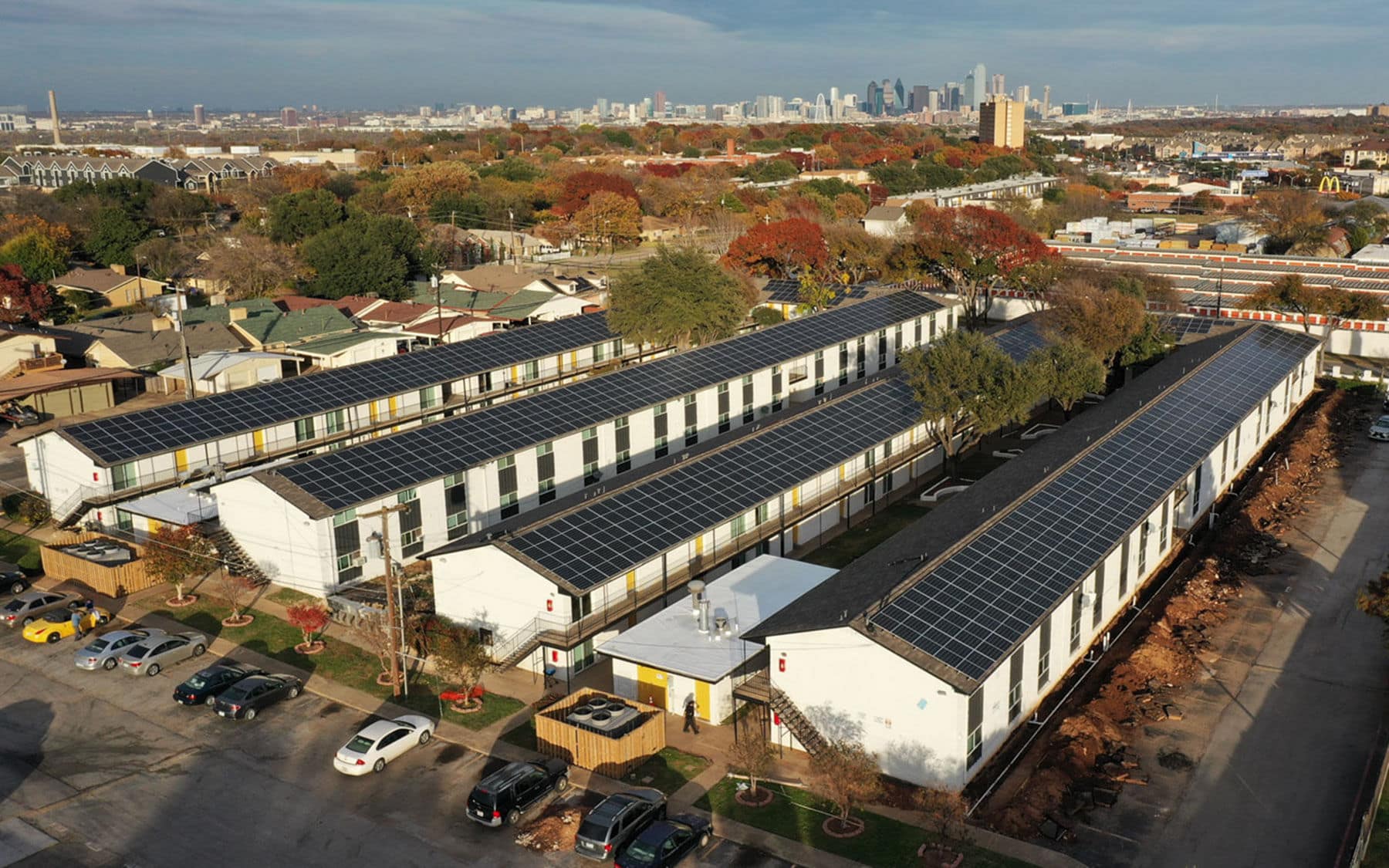Multi-family commercial solar installation