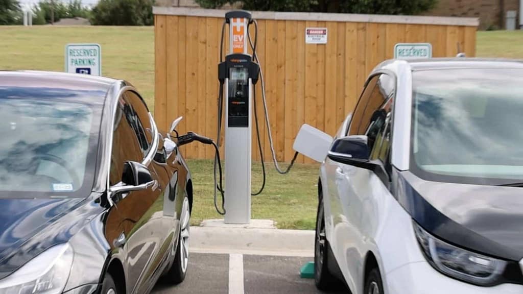 EV charging station installed by Texas EV charger installer
