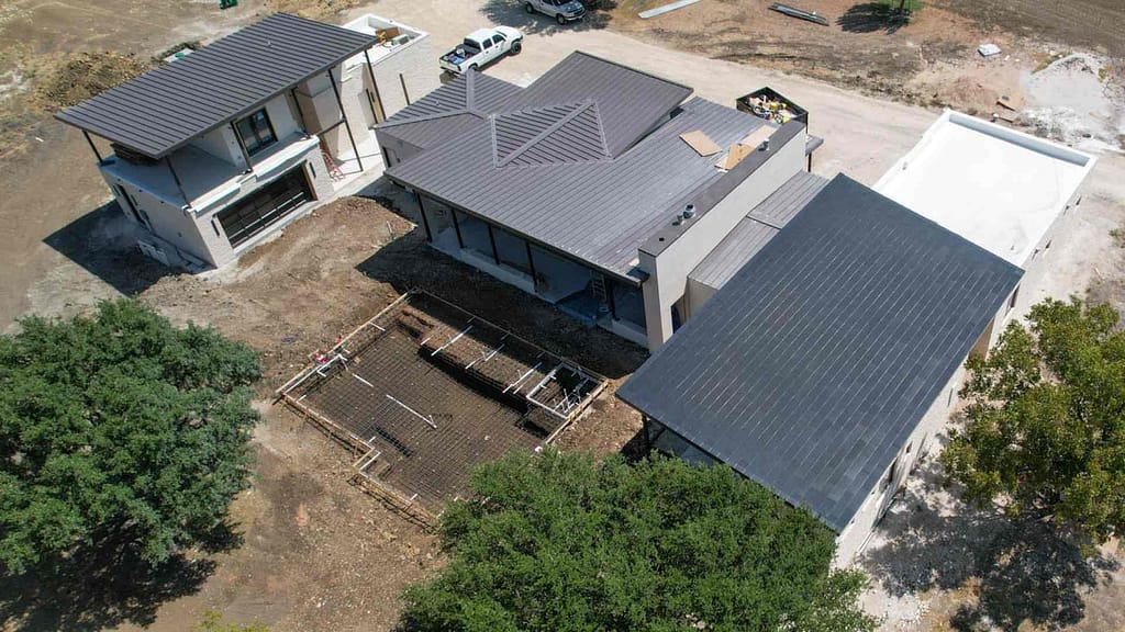 three houses with solar roof installed by Good Faith Energy