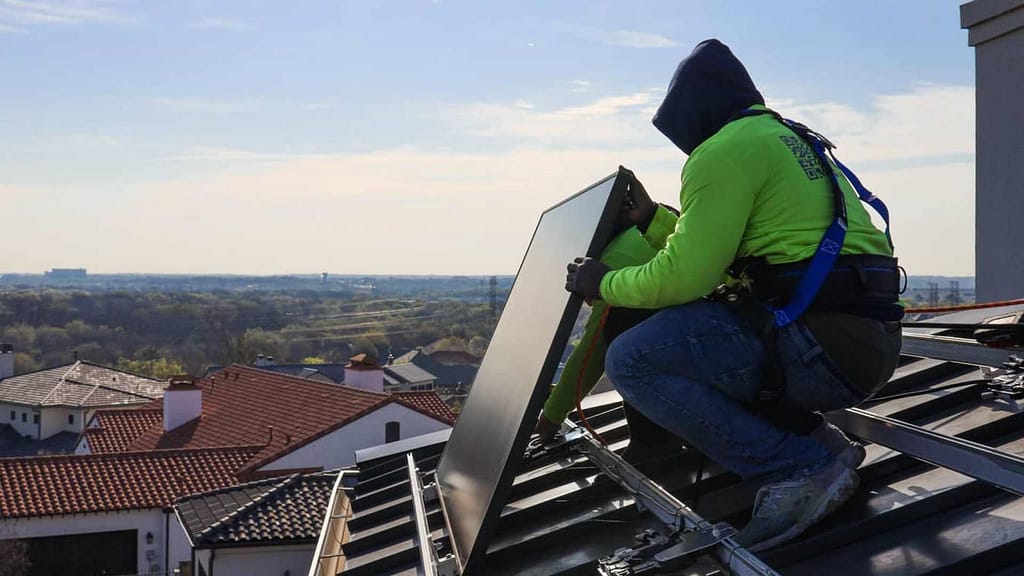 solar roof panels installation by Good Faith Energy