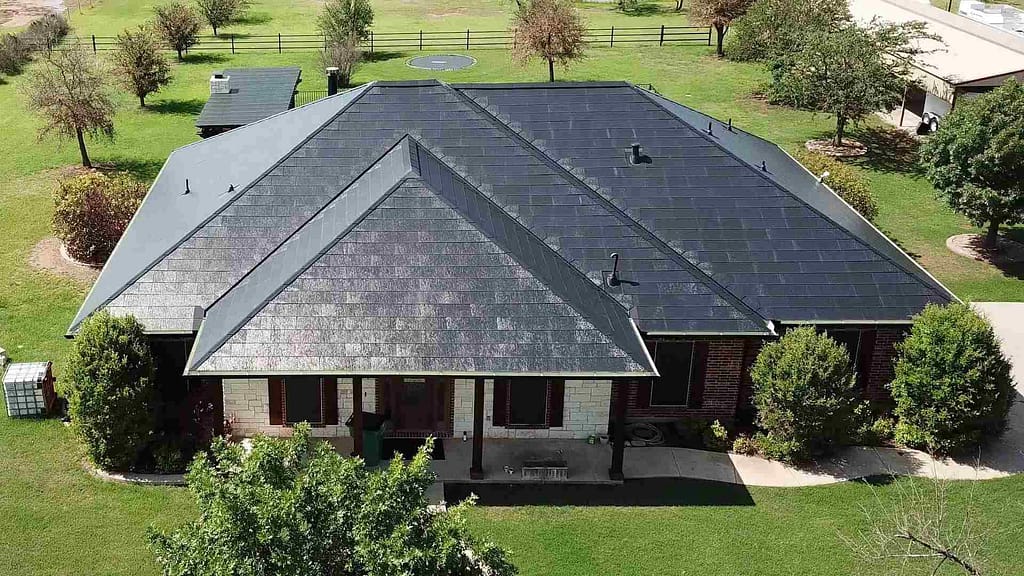 residential house powered by Tesla Solar Roof